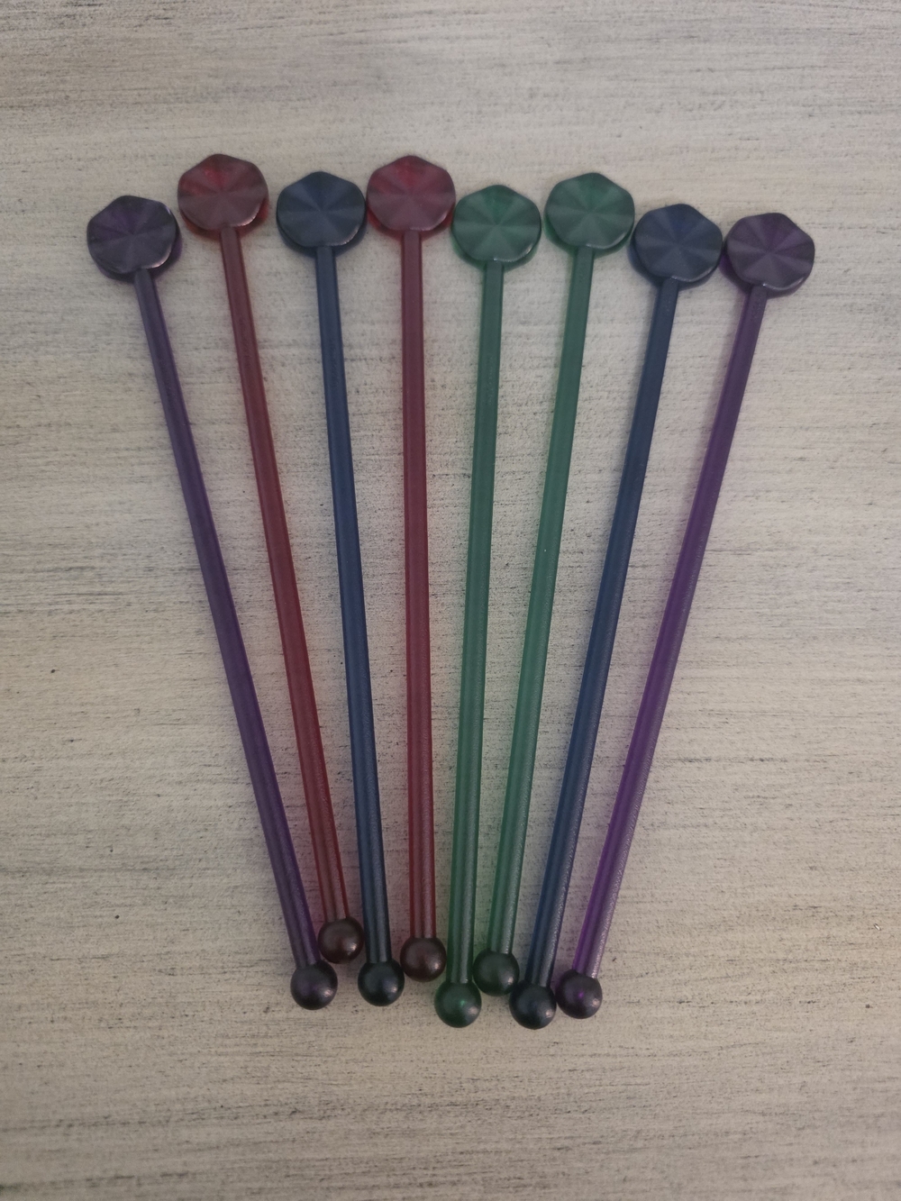 Tupperware Colorful Reusable Drink Stirring Sticks Jeweled Multi Color